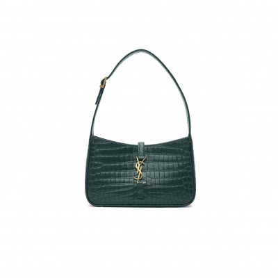 YSL LE 5 À 7 IN CROCODILE-EMBOSSED LEATHER 657228048037 (23*16*6.5cm)